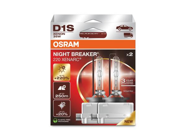 Osram Xenarc Night Breaker 220 D1S PK32D-2 Xenon Lampen DuoBox - 66140XN2-2HB