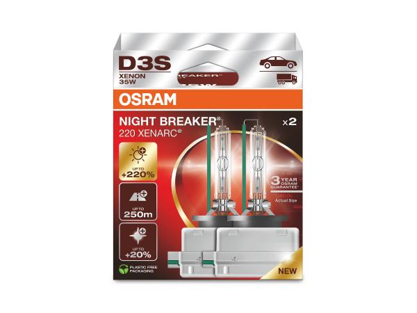 Osram Xenarc Night Breaker 220 D3S PK32D-5 Xenon Lampen DuoBox - 66340XN2-2HB