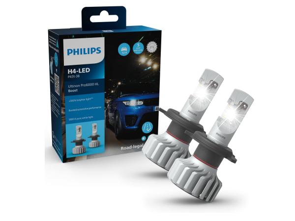 Philips Pro6000 Boost +300% H4 LED Abblendlicht für Morgan Plus 8 +8 ab 1968